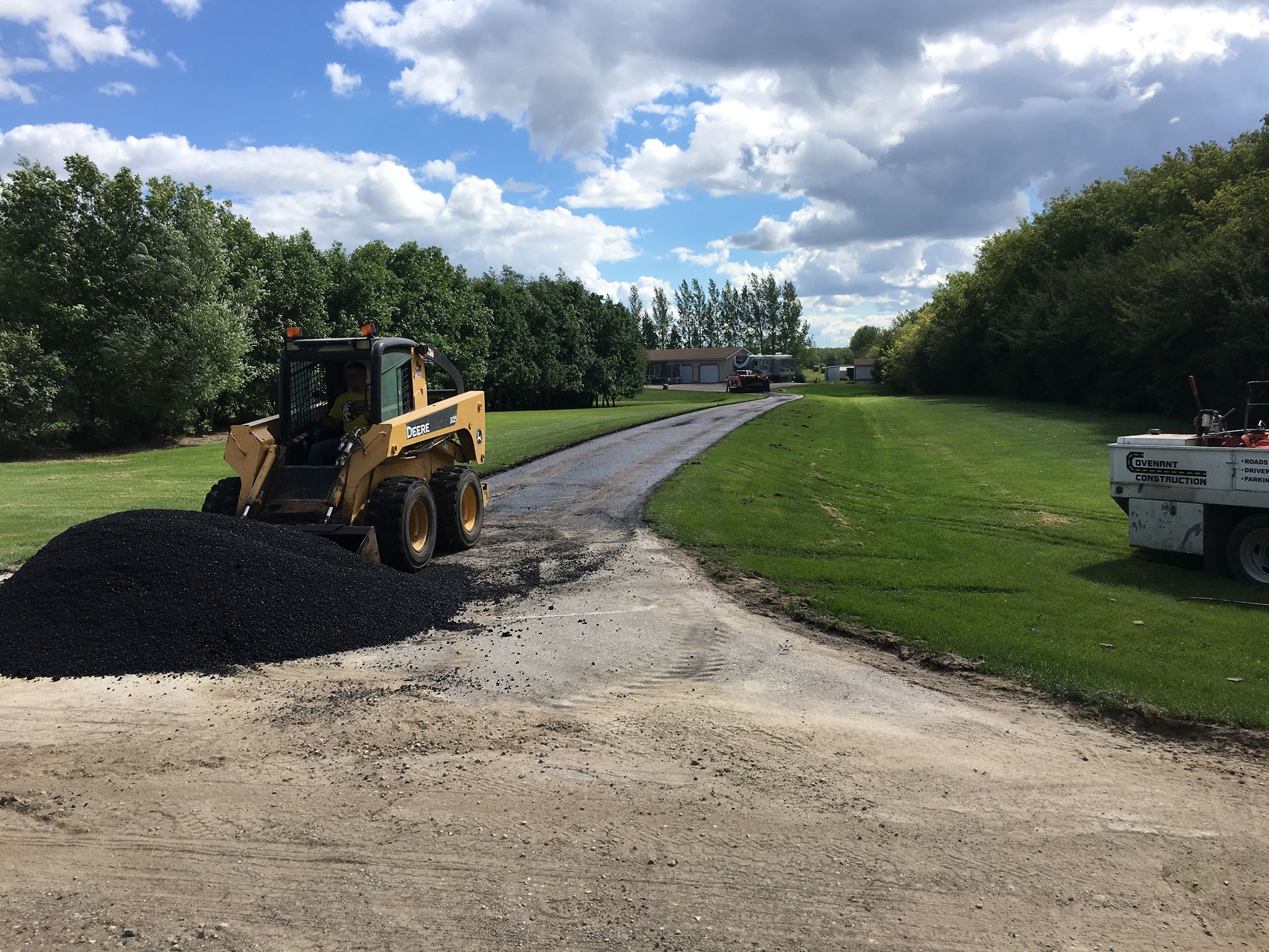 Covenant Construction crew working on a Saskatchewan asphalt jobsite, Broadview region